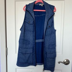 Women’s Blue Sleeveless Jacket